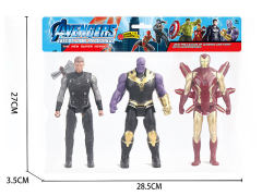 19.5cm Thor & hanos & Iron Man W/L(3in1) toys