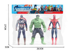 19.5cm Captain America & The Hulk & Spider Man W/L(3in1) toys