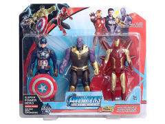 19.5cm Iron Man & Captain America & Thanos W/L toys