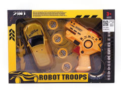 Transforms Car & Flying Disk Gun(2S) toys
