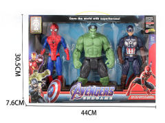 26CM The Hulk W/L & Captain America W/L & Spider Man W/L toys