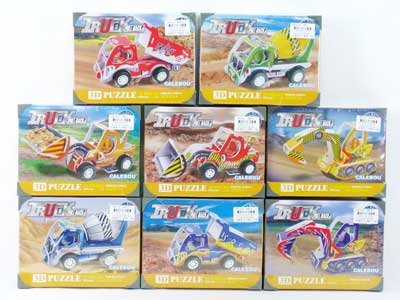 Diy Pull Back Construction Truck(8S) toys