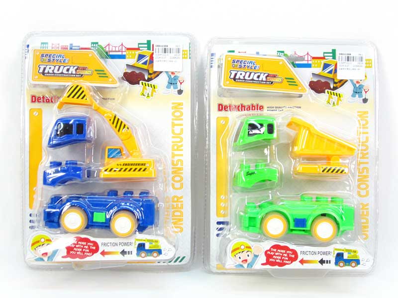 Diy Block Friction Construction Truck(4S) toys