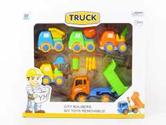 Diy Friction Construction Truck Set(4C)