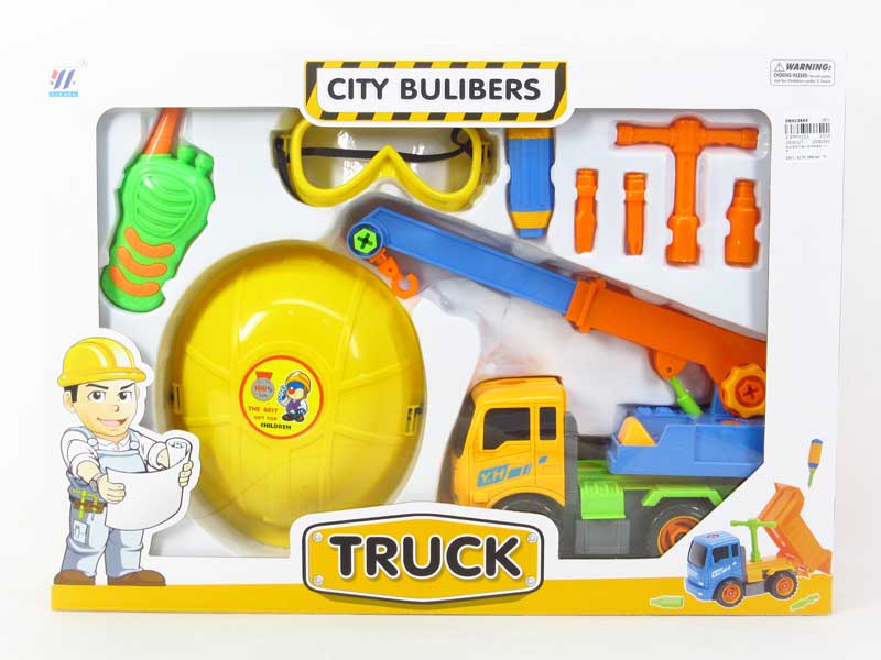 Diy Friction Construction Truck Set(4C) toys