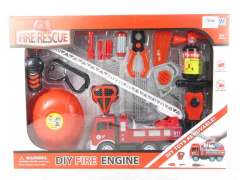 Diy Friction  Fire Engine Set toys