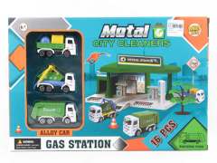 Diy Solid City Gas Station toys