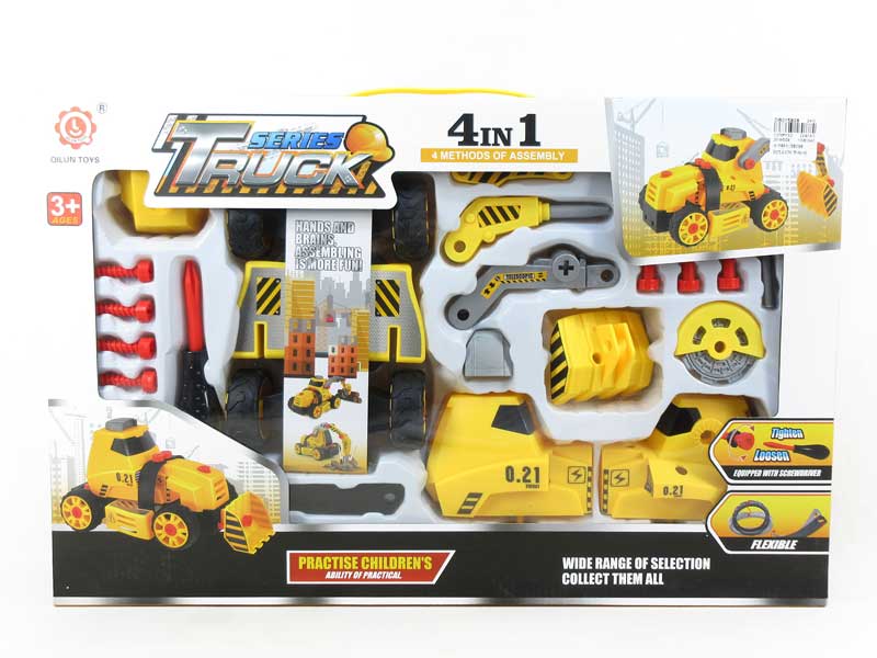 4in1 Diy Blocks Construct Truck Set toys