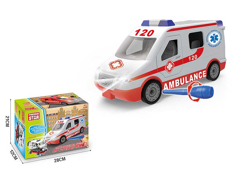 Diy Ambulance Set W/L_M toys