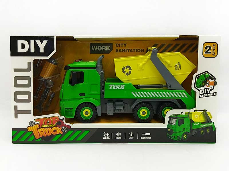 Diy Sanitation Truck W/L_M toys