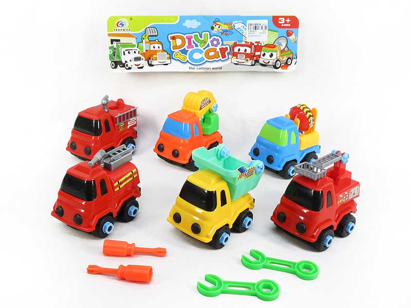 Diy Construction Truck & Fire Engine(6in1) toys