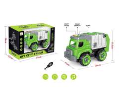 Diy Sanitation Truck W/L_S toys