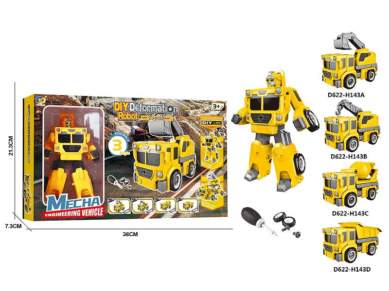 Diy Transforms Construction Truck(4S) toys