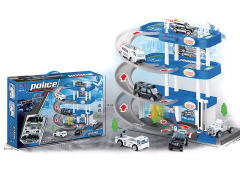 Die Cast Police Parking Lot Diy W/L_M(2S) toys