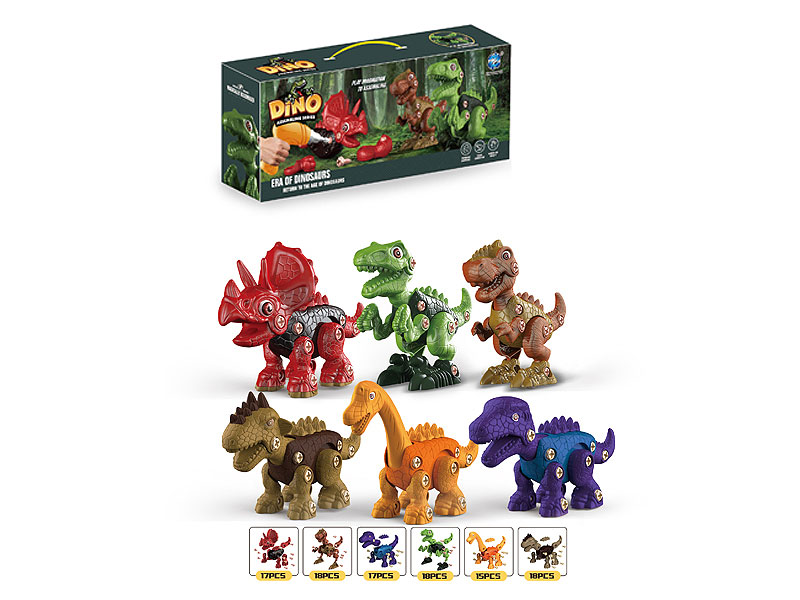 6in1 Diy Dinosaur toys
