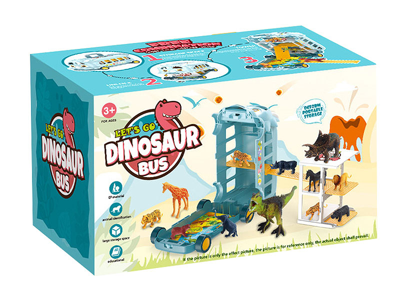 Diy Animal Park Dinosaur Bus toys
