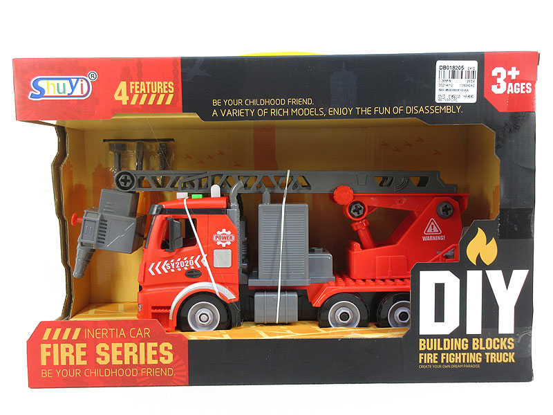 Diy Block Fire Truck W/L_M toys