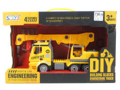 Diy Block Construction Truck W/L_M