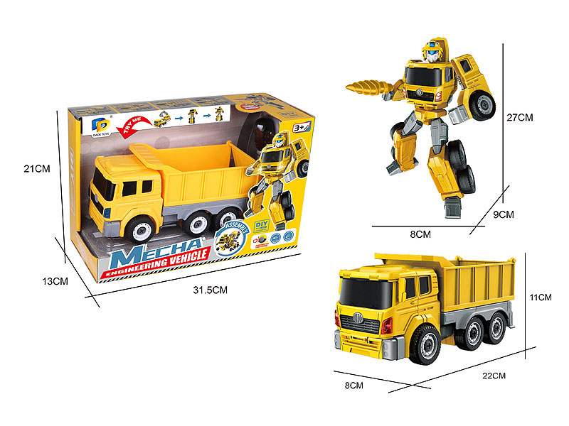 Diy Transforms Construction Truck W/L_M toys