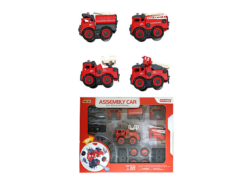 3in1 Diy Fire Engine toys