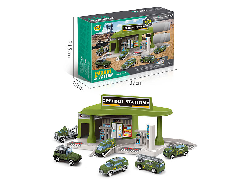 Diy Military Gas Station Parking Lot toys