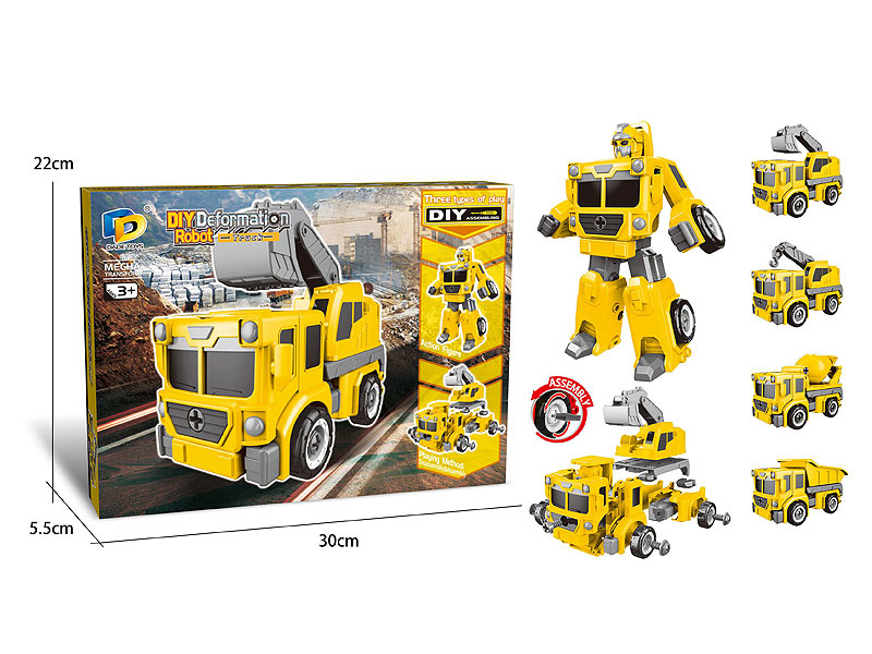 Diy Transforms Construction Truck(4S) toys