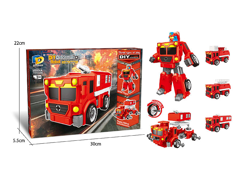 Diy Transforms Fire Engine(3S) toys