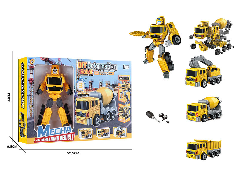 Diy Transforms Construction Truck W/L_M toys