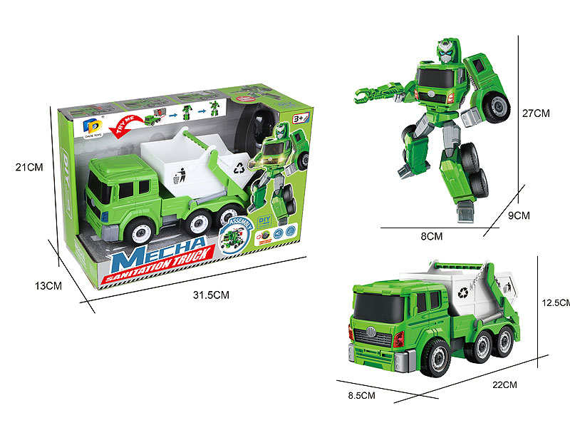 Diy Transforms Sanitation Truck W/L_M toys