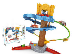 Diy 2in1 Hand Operated Electric Track Adventure Castle toys