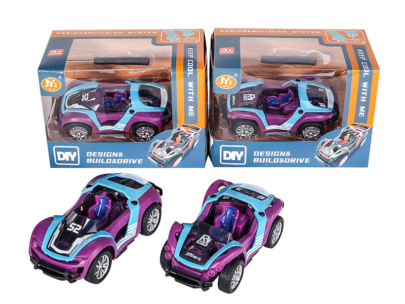 Diy Die Cast Racing Car Pull Back(2S2C） toys