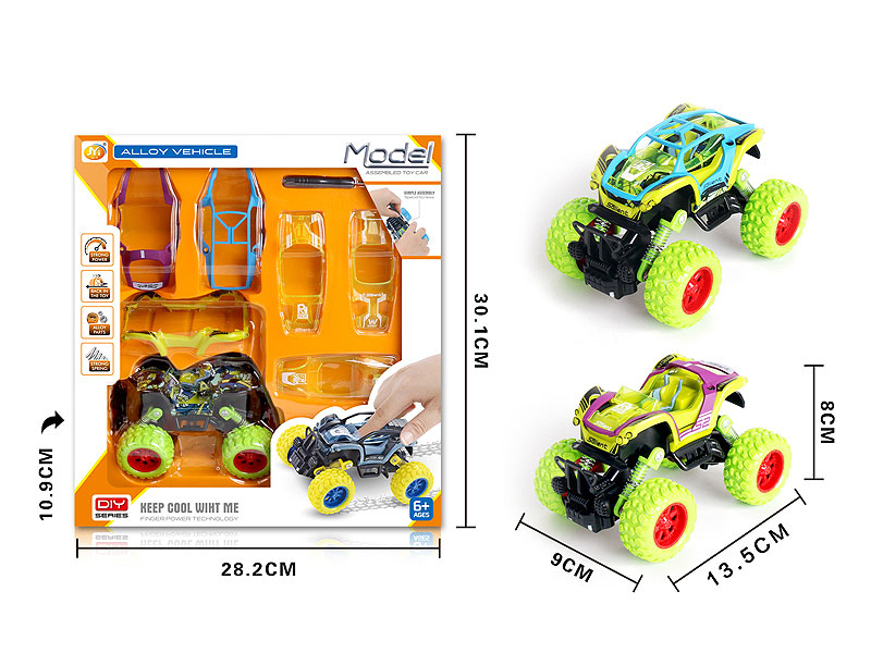 Diy Die Cast Racing Car Pull Back(2C) toys