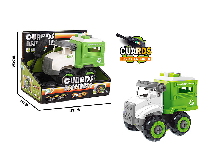 DIY Sanitation Patrol Car toys