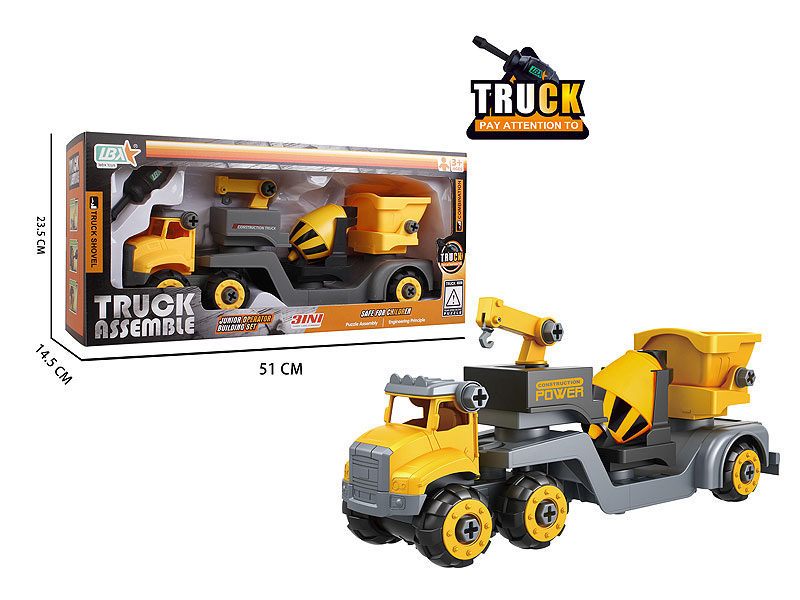 3IN1 Diy Construction Truck toys