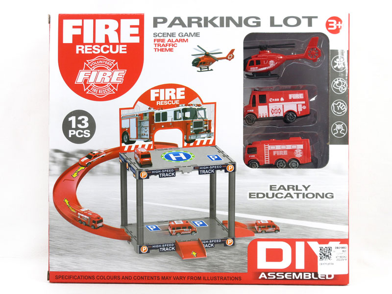 Diy Fire Rail Parking Lot toys