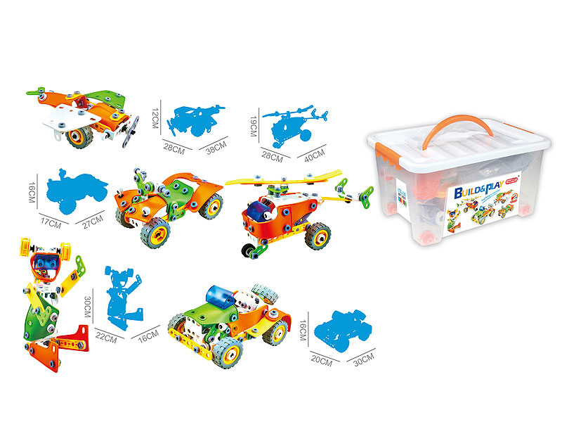 5in1 Diy Blocks Car(165pcs) toys