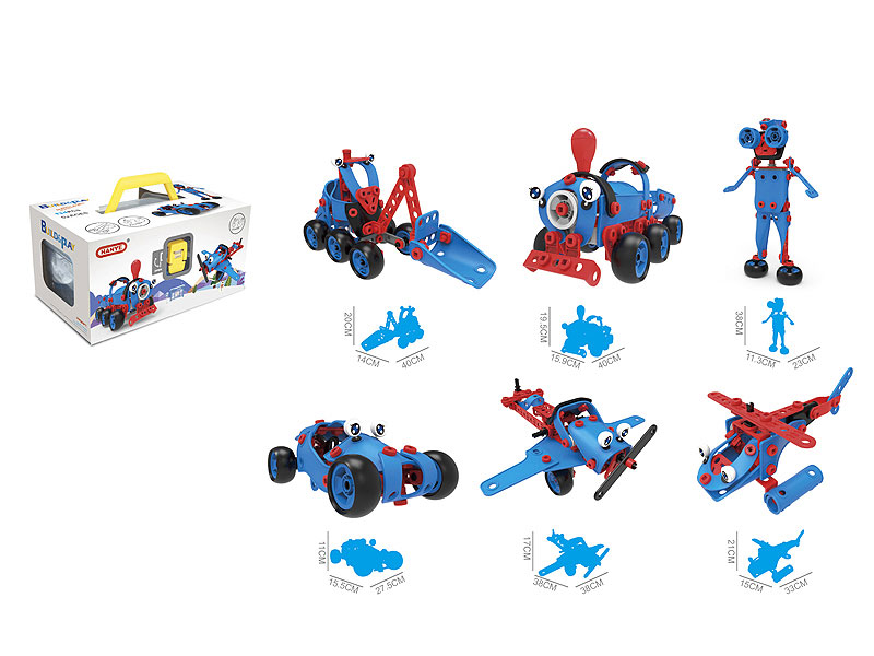 6in1 Diy Block Car(143pcs） toys