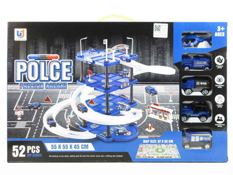 Diy Railway Police Parking Lot toys