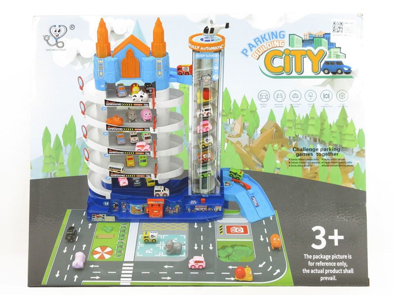 Diy Six Storey City Parking Building W/L_M toys