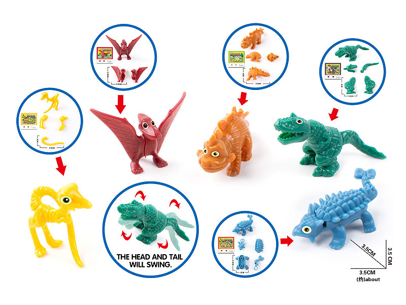 Diy Dinosaurs(5S) toys