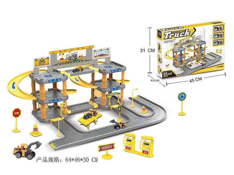 Diy Engineering Track Parking Lot toys