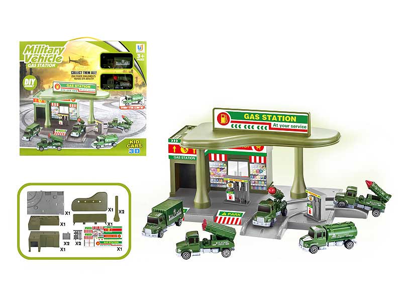 Diy Military Vehicle Gas Station toys