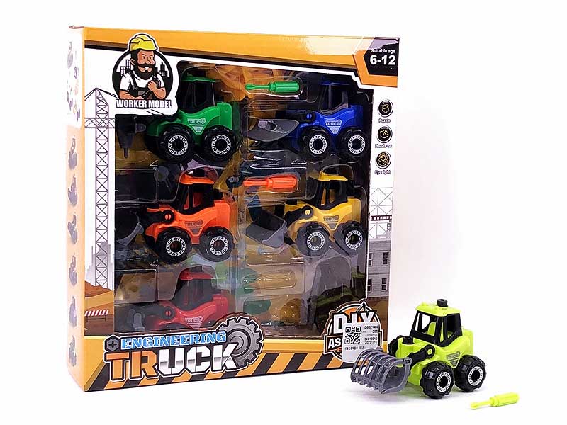 Diy Construction Truck Set(6in1) toys