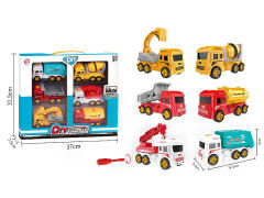 Diy Sanitation Truck & Construction Truck(6in1) toys