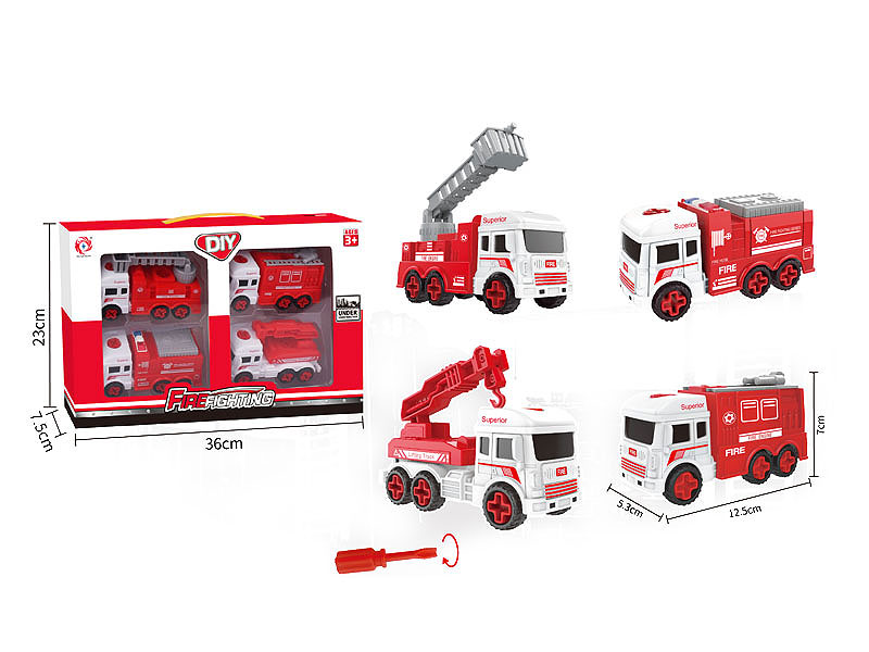 Diy Fire Engine(4in1) toys