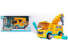 Diy Pull Back Construction Truck W/M & Traffic Lights toys