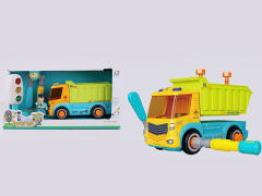Diy Pull Back Construction Truck W/M & Traffic Lights toys