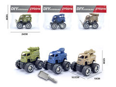 Diy Military Car(3S) toys