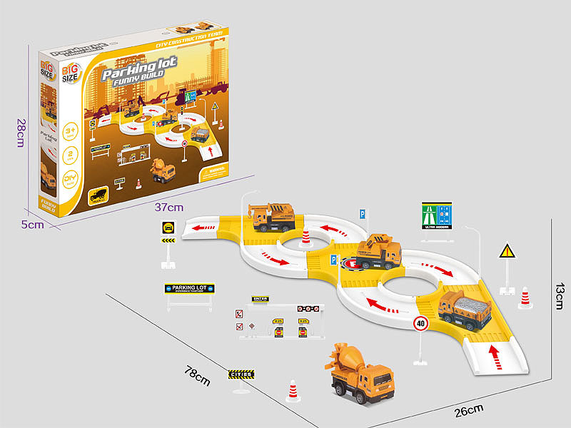 Diy Rail Engineering Parking Lot toys