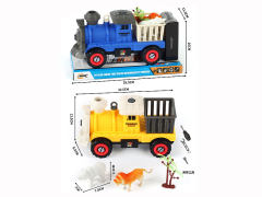 Diy Free Wheel Train Tow Animal(2C) toys